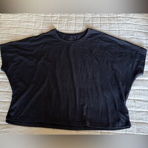 Athleta With Easy Crop Tee Navy - Small